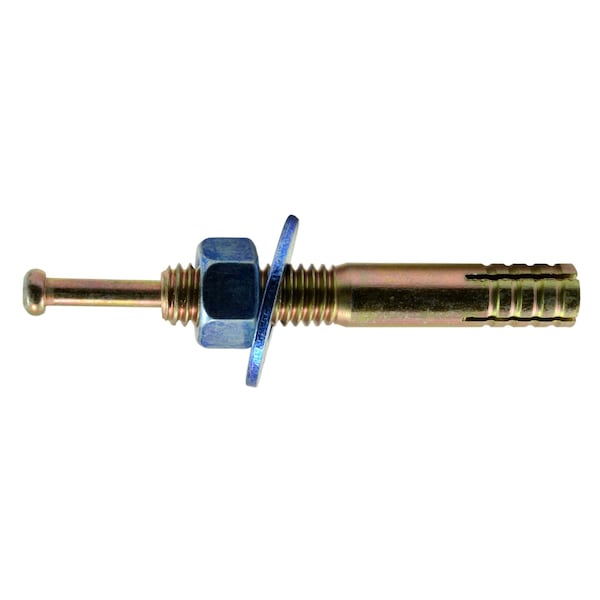 Torquemaster Torquemaster Nail Drive Anchor, 3/8" Dia., 2-3/8" L, Steel Yellow Zinc, 50 PK 52563 - main